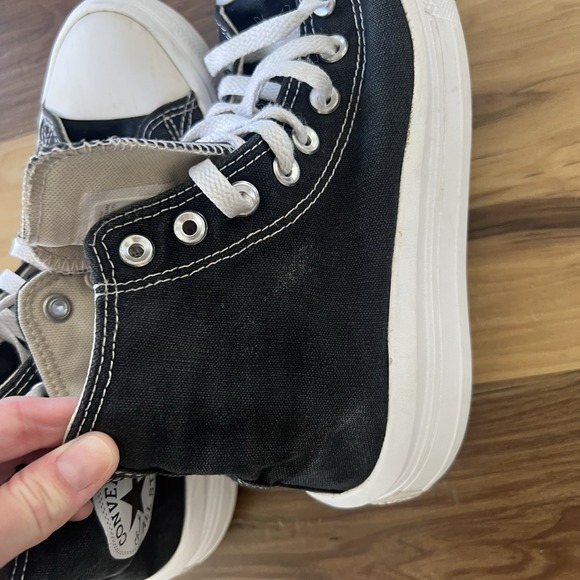 CONVERSE Chuck Taylor Move Black High Top Platform Shoes Women's Size 10 - Picture 4 of 9
